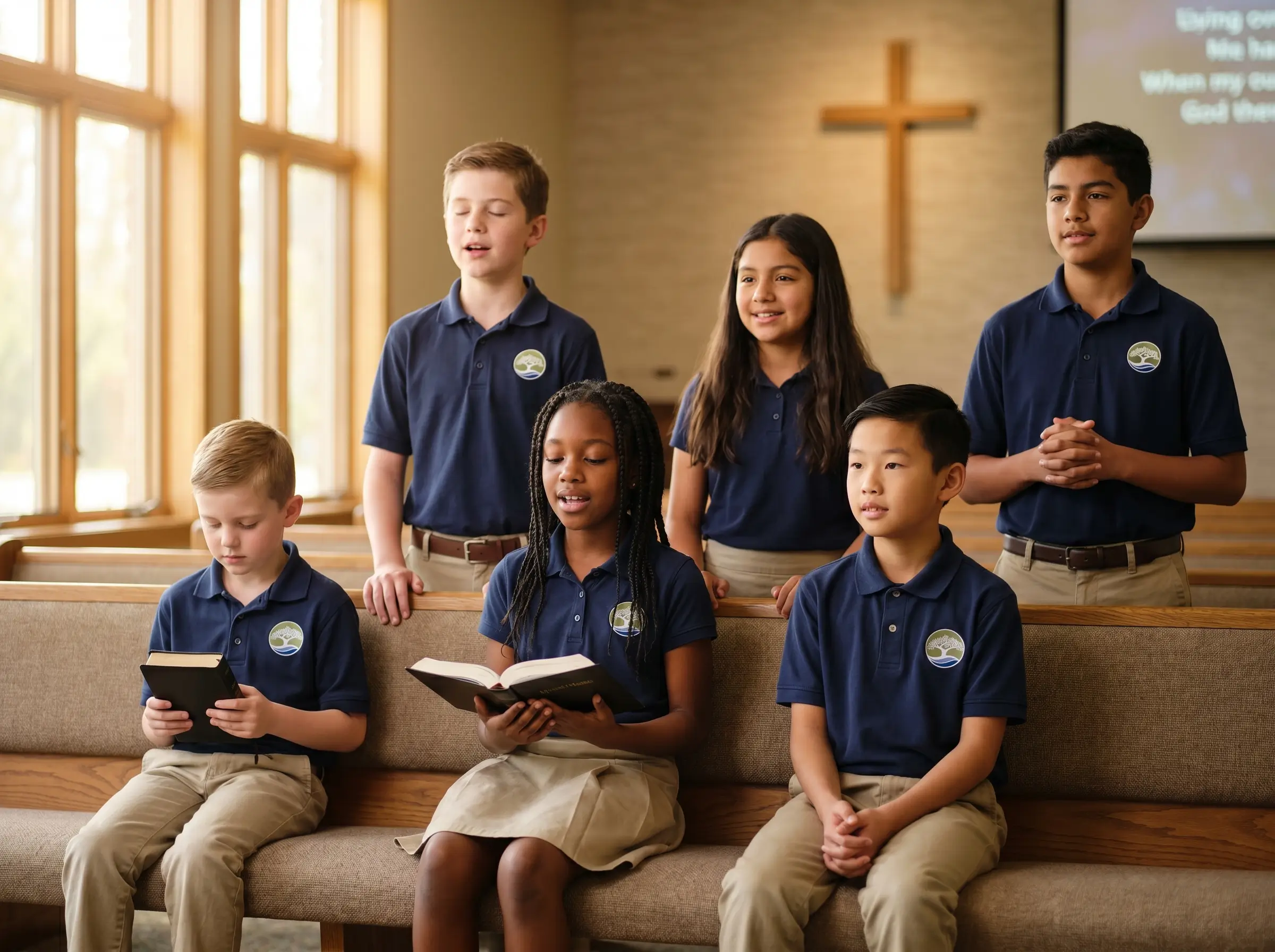 Forest Lake Education Center students in chapel and worship
